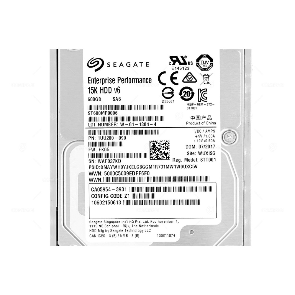 CA08226-E933 FUJITSU HDD 600GB 15K SAS 12G 2.5" SFF FOR ETERNUS JX40 S2